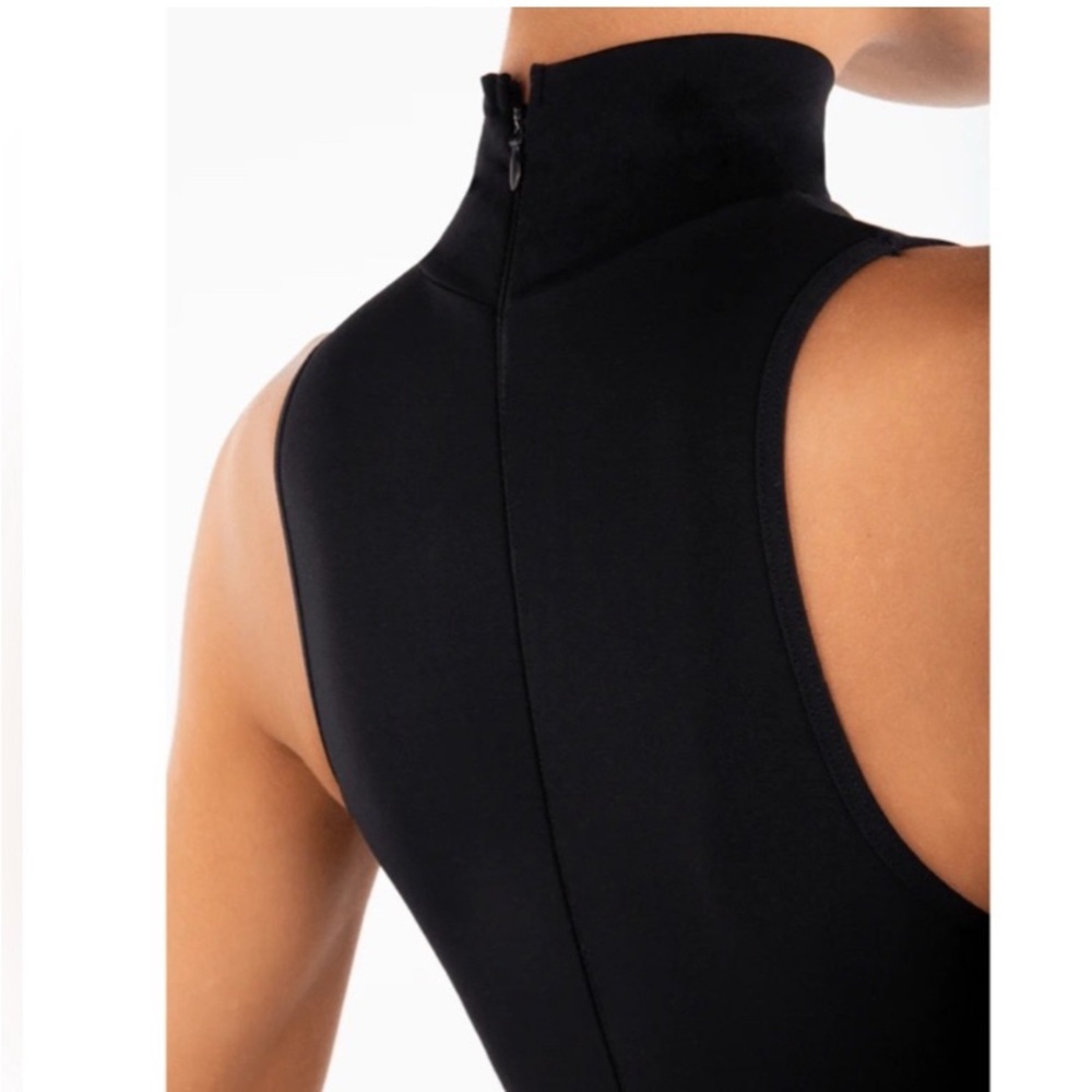 NWT ETERNE SLEEVELESS TURTLENECK BODYSUIT BLACK M/L - Picture 5 of 9